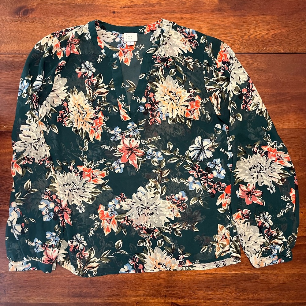 A New Day- Sheer floral top